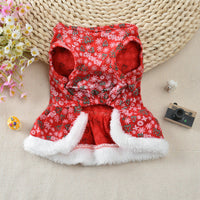 HKM-0417853 Festive Red Christmas Dress for Pets - Holiday Outfit in Various Sizes