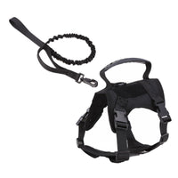 HKM-041811 Breathable Nylon Chest Harness with Traction Rope for Pets in Black, Red, Mud, and Army Green