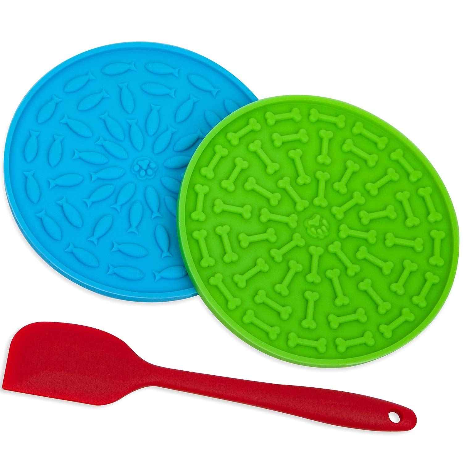HKM-0419261 Pet Silicone Slow Food Licking Mat with Suction Cups for Dogs - Mess-Free Feeding & Bath Time Convenience