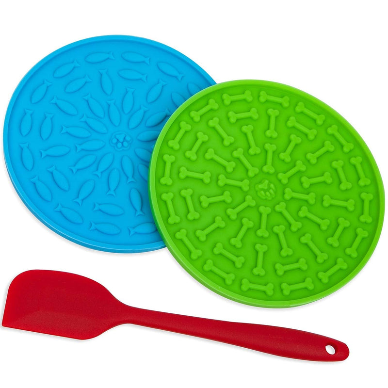 HKM-0419261 Pet Silicone Slow Food Licking Mat with Suction Cups for Dogs - Mess-Free Feeding & Bath Time Convenience