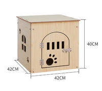 HKM-0419517 Removable and Washable Wooden Pet House for All Seasons, Square Design