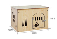 HKM-0419517 Removable and Washable Wooden Pet House for All Seasons, Square Design