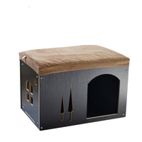 HKM-0419517 Removable and Washable Wooden Pet House for All Seasons, Square Design