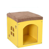 HKM-0419517 Removable and Washable Wooden Pet House for All Seasons, Square Design