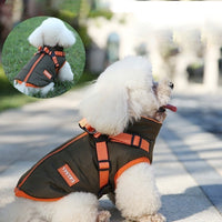 HKM-0419901 Olive Green Thick Cotton-Padded Winter Dog Vest for Small and Medium-Sized Dogs
