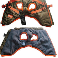 HKM-0419901 Olive Green Thick Cotton-Padded Winter Dog Vest for Small and Medium-Sized Dogs