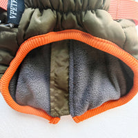 HKM-0419901 Olive Green Thick Cotton-Padded Winter Dog Vest for Small and Medium-Sized Dogs