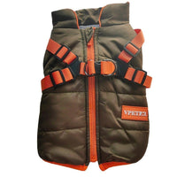 HKM-0419901 Olive Green Thick Cotton-Padded Winter Dog Vest for Small and Medium-Sized Dogs