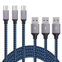 HKM-042003 Braided Micro USB Data Charging Cable for Fast Charging Android Devices