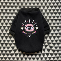 HKM-0420541 Dog Sweaters for Autumn and Winter - Casual Plus Velvet Cotton Styles in Pink and Black