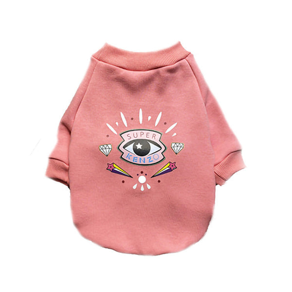 HKM-0420541 Dog Sweaters for Autumn and Winter - Casual Plus Velvet Cotton Styles in Pink and Black