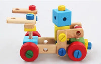 HKM-042067 DIY Wooden Airplane and Car Models for Kids - Montessori Early Education Assembly Toy