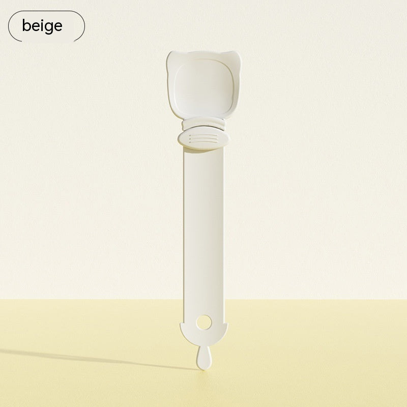 HKM-0421437 Cat Food Dispensing Spoon Squeezer - 27cm, Available in Orange, Green, and Beige