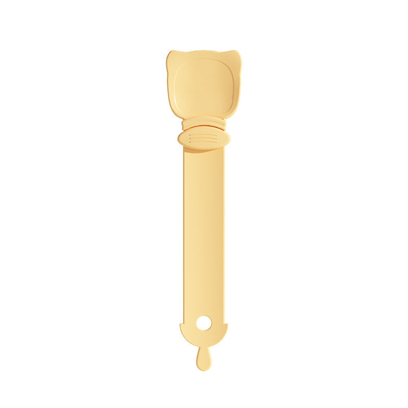 HKM-0421437 Cat Food Dispensing Spoon Squeezer - 27cm, Available in Orange, Green, and Beige