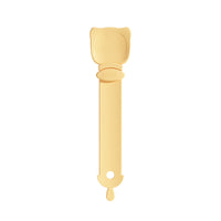 HKM-0421437 Cat Food Dispensing Spoon Squeezer - 27cm, Available in Orange, Green, and Beige