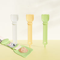 HKM-0421437 Cat Food Dispensing Spoon Squeezer - 27cm, Available in Orange, Green, and Beige