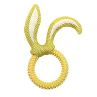 HKM-0422077 Bunny Ears TPR Dog Toy for Chewing and Playtime, Available in Pink, Blue, and Yellow