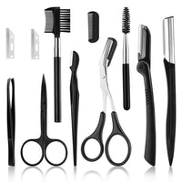 HKM-042259 Eyebrow Trimming Tool Set - 11-Piece, 8-Piece, 6-Piece, or 4-Piece Options for All Skin Types
