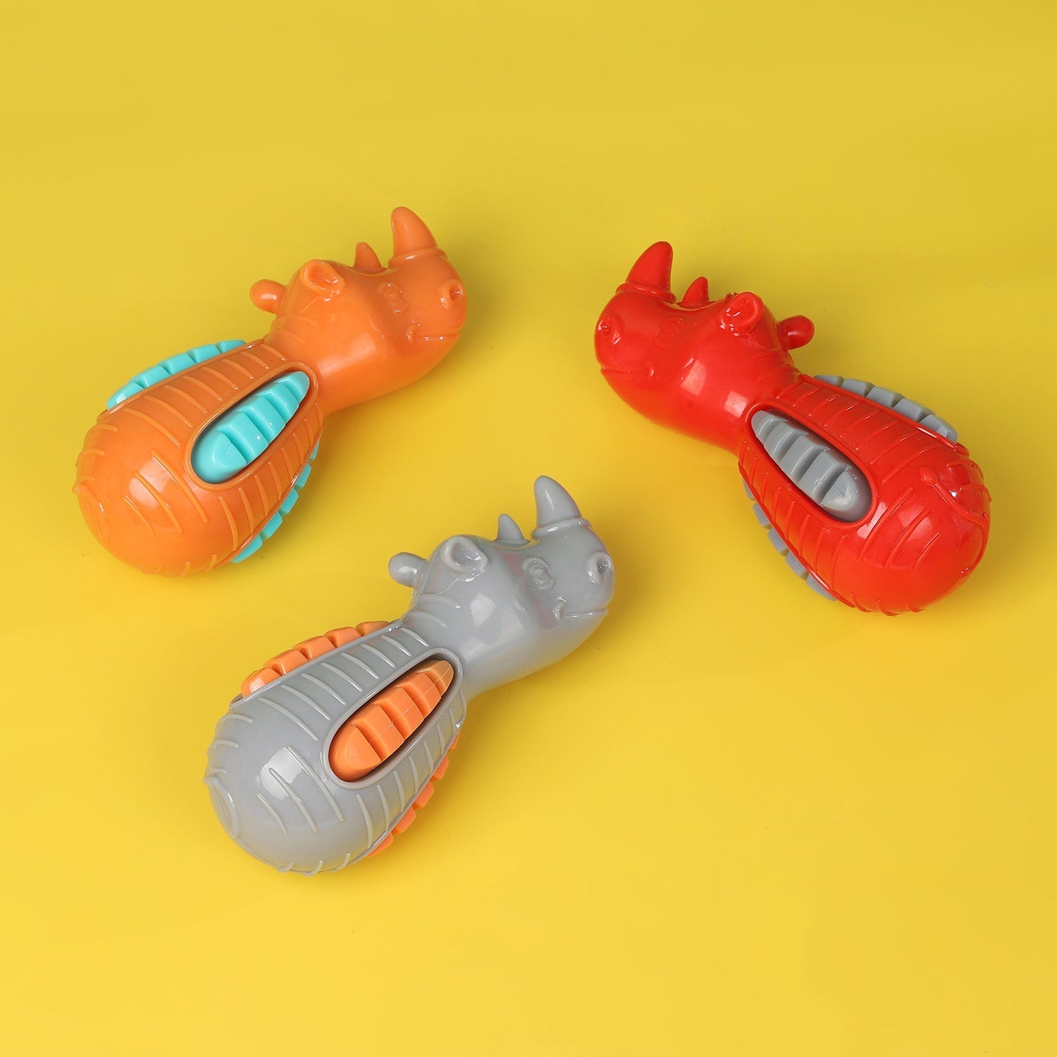 HKM-0422845 Floating Tooth Cleaning Chew Toy for Dental Care - TPR Material, 6.3x6.3x9cm, Available in Red, Blue, Orange, Gray