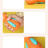 HKM-0422845 Floating Tooth Cleaning Chew Toy for Dental Care - TPR Material, 6.3x6.3x9cm, Available in Red, Blue, Orange, Gray