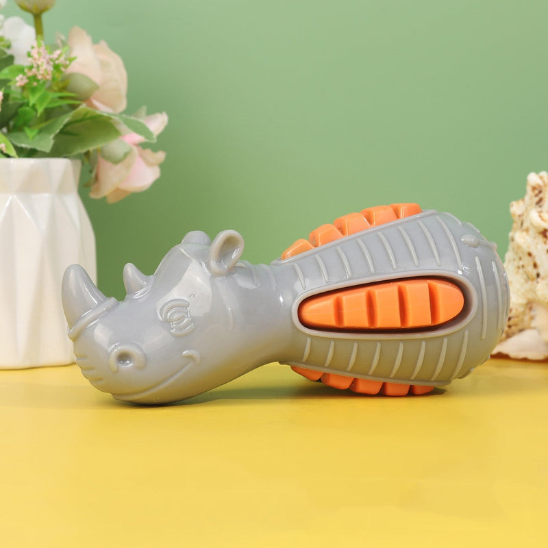 HKM-0422845 Floating Tooth Cleaning Chew Toy for Dental Care - TPR Material, 6.3x6.3x9cm, Available in Red, Blue, Orange, Gray