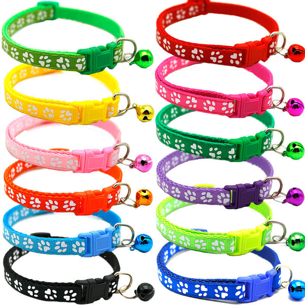 HKM-0423229 Sapphire Blue Pet Collars with Bells and Pendant - Adjustable for Dogs and Cats, Multiple Colors Available