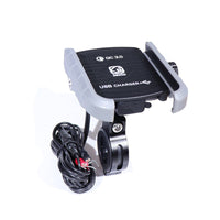 HKM-042323 Fast Charging Motorcycle Phone Holder for 3.5-6.5 Inch Devices - Adjustable Bracket with 150cm Cable and Durable PA66+GF Material