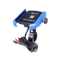 HKM-042323 Fast Charging Motorcycle Phone Holder for 3.5-6.5 Inch Devices - Adjustable Bracket with 150cm Cable and Durable PA66+GF Material