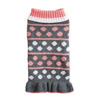 HKM-0423613 Autumn Winter Dog Sweater Dress with Star Wave Design, Acrylic Fiber, Multiple Sizes Available