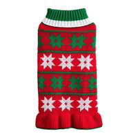 HKM-0423613 Autumn Winter Dog Sweater Dress with Star Wave Design, Acrylic Fiber, Multiple Sizes Available