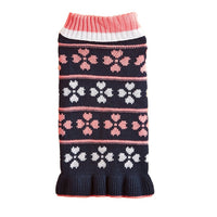 HKM-0423613 Autumn Winter Dog Sweater Dress with Star Wave Design, Acrylic Fiber, Multiple Sizes Available