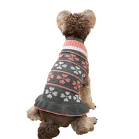 HKM-0423613 Autumn Winter Dog Sweater Dress with Star Wave Design, Acrylic Fiber, Multiple Sizes Available