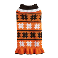 HKM-0423613 Autumn Winter Dog Sweater Dress with Star Wave Design, Acrylic Fiber, Multiple Sizes Available