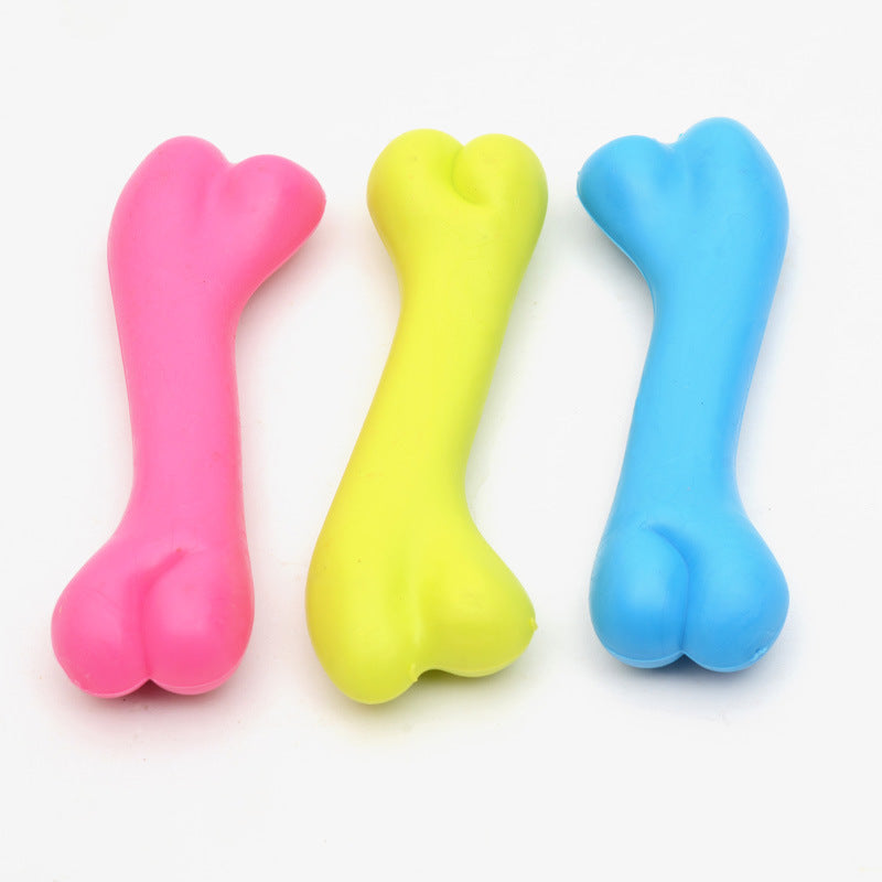 HKM-0423869 Durable Rubber Chew Toy for Dogs - Bite Resistant Bone Shape