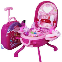 HKM-042451 Children's 2 in 1 Pretend Play Dressing Table & Cosmetic Box Set - Suitable for Ages 2 to 13