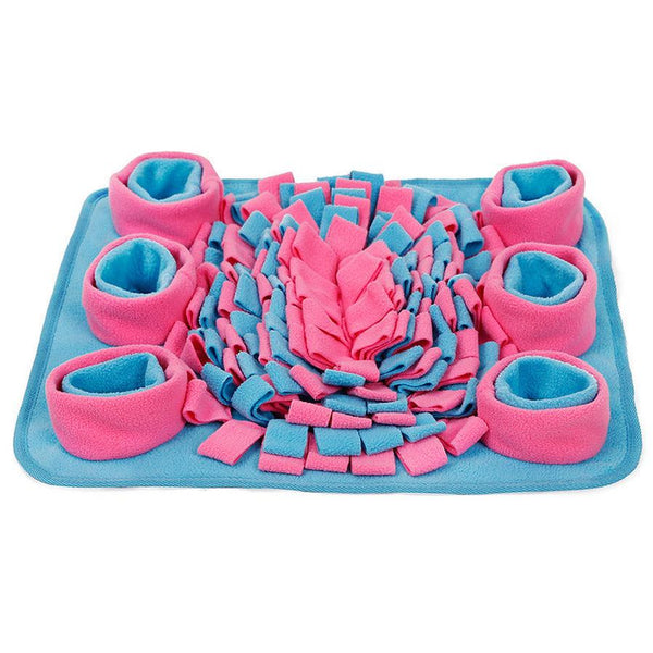 HKM-042451 Snuffle Mat for Dogs - Fleece, 45x45x5cm - Encourages Sniffing, Reduces Anxiety, and Promotes Slow Eating