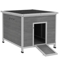 HKM-0424893 Wooden Duck Coop with Openable Roof, Removable Floor, and Double Doors for 3-6 Ducks or Chickens