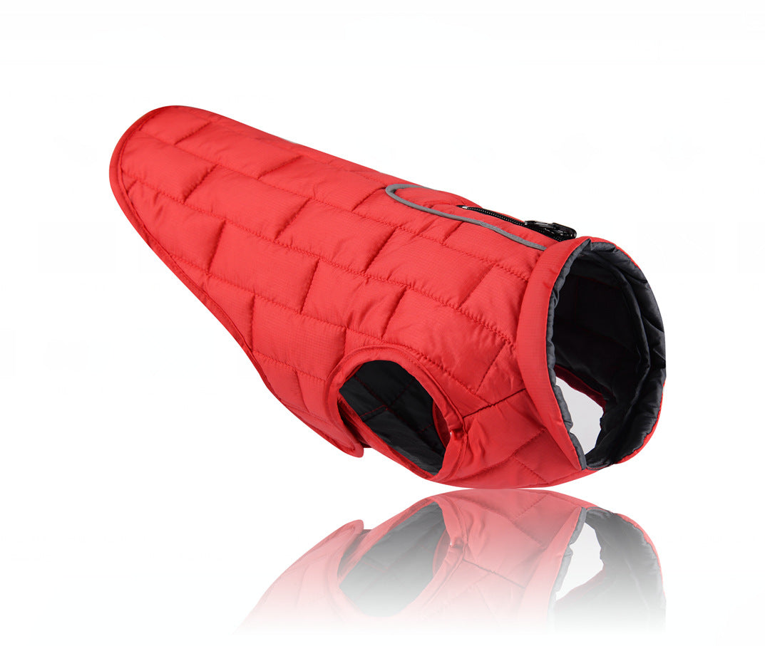 HKM-0425405 Waterproof Reflective Winter Dog Jacket for Small to Large Breeds, Cozy Polyester Pet Coat