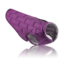 HKM-0425405 Waterproof Reflective Winter Dog Jacket for Small to Large Breeds, Cozy Polyester Pet Coat