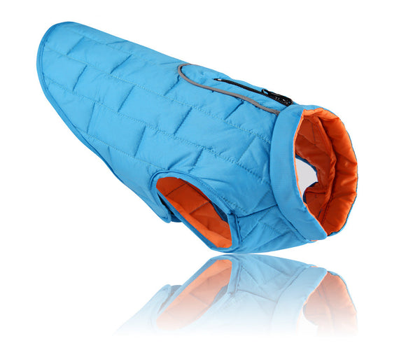 HKM-0425405 Waterproof Reflective Winter Dog Jacket for Small to Large Breeds, Cozy Polyester Pet Coat