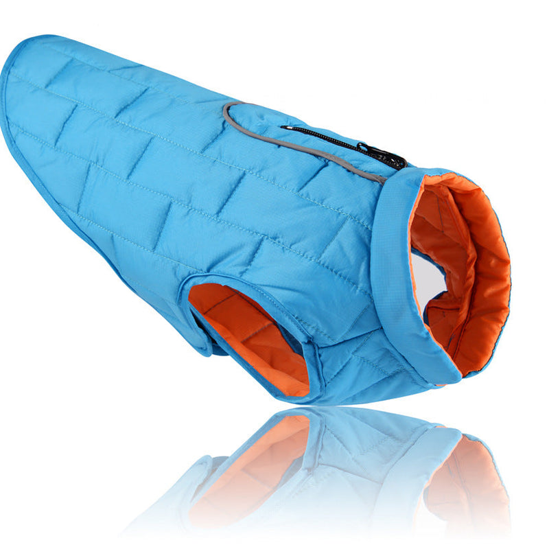 HKM-0425405 Waterproof Reflective Winter Dog Jacket for Small to Large Breeds, Cozy Polyester Pet Coat