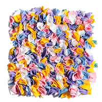 HKM-0426045 Colorful Plush Pet Foraging Training Blanket for Engaging Dog Play, 45x45 cm