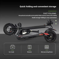 HKM-042643 Foldable Mini Electric Scooter with 11-Inch Tyres, 1200W Motor, 30-50km Range, Dual Suspension, Lightweight Design