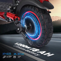HKM-042643 Foldable Mini Electric Scooter with 11-Inch Tyres, 1200W Motor, 30-50km Range, Dual Suspension, Lightweight Design