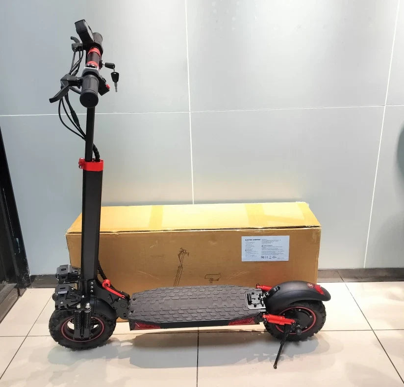 HKM-042643 Foldable Mini Electric Scooter with 11-Inch Tyres, 1200W Motor, 30-50km Range, Dual Suspension, Lightweight Design