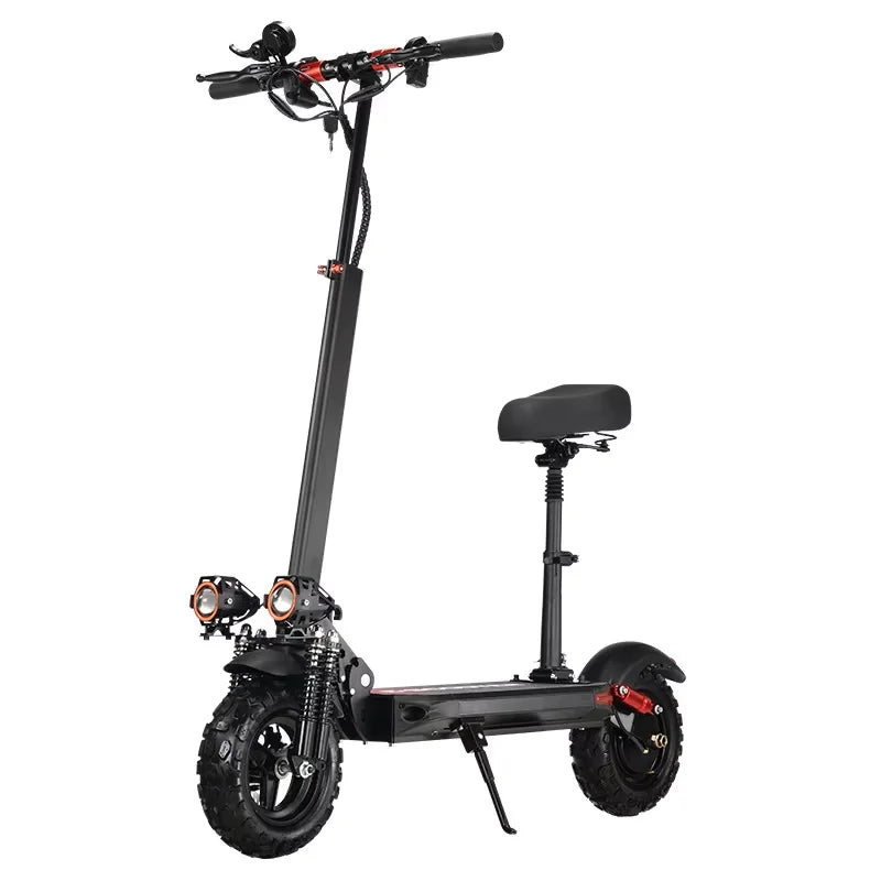 HKM-042643 Foldable Mini Electric Scooter with 11-Inch Tyres, 1200W Motor, 30-50km Range, Dual Suspension, Lightweight Design