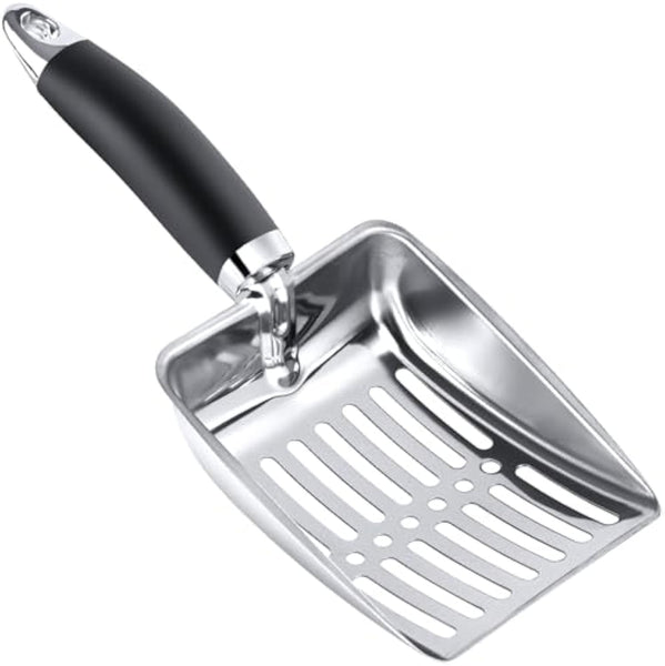 HKM-0426685 Stainless Steel Cat Litter Scoop with Comfortable Grip and Easy Sifting Design