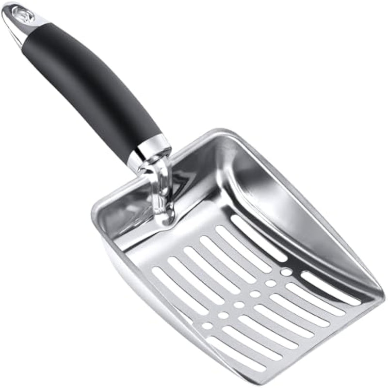 HKM-0426685 Stainless Steel Cat Litter Scoop with Comfortable Grip and Easy Sifting Design