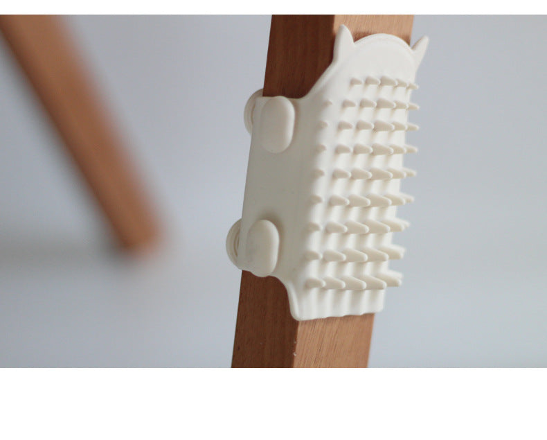 HKM-0426813 Cat Table Leg Silicone Petting Post with Hair Scrubber - Foreskin Green or Milky White