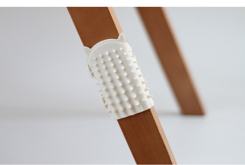 HKM-0426813 Cat Table Leg Silicone Petting Post with Hair Scrubber - Foreskin Green or Milky White